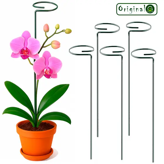 Kit 6 Tutor Hastes 45 60 90 cm Plantas Orquídeas Resistente Suporte Vasos Jardim Jardineira