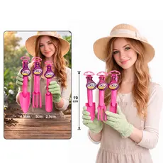 Kit Pazinhas de Jardinagem Conjunto 3 Peças Ferramentas Jardim Horta Cultivo com Ancinho e Pá
