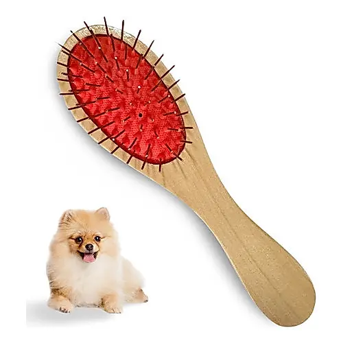 Escova Para Pet Sem Bolinha Pente Madeira Pelo Cachorro