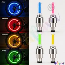 Bico de Válvula LED Colorido Par Para Bicicleta Moto Carro Luz de Roda Noturna Com Movimento Fácil Instalação Decorativo