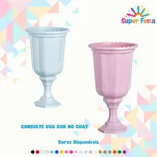 KIT COM 2 UNIDADES VASOS GREGO DECORATIVO LINHA DIAMANTE 850 ML - DIVERSAS CORES