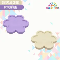 Kit 2 unidades Bandeja Decorativa Flor 25cm - Várias Cores