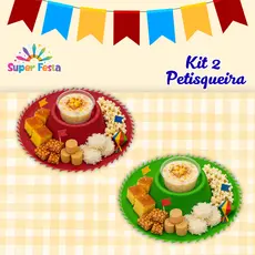 Kit 2 Bandeja Petisqueira Chapéu Festa Junina Diversas Cores