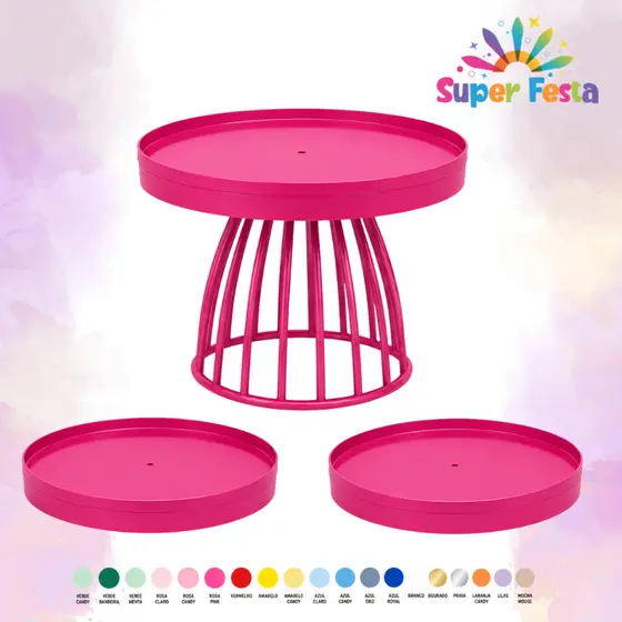 Kit Boleira Baby com 2 Bandejas para Decoração de Festa