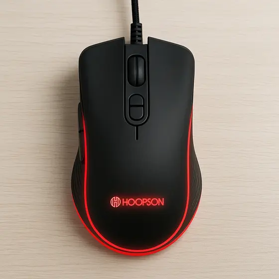 Mouse Gamer com LED Switch Omron DPI Ajustável até 3600 Ergonômico USB (SALDO - LER A DESCRIÇÃO)