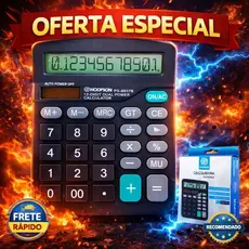 Calculadora 12 Dígitos Grande e Função Raiz Quadrada Apagar Memória Automática