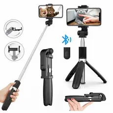 Tripé Retrátil com Controle Bluetooth Destacável – Bastão Suporte Celular 360° Portátil