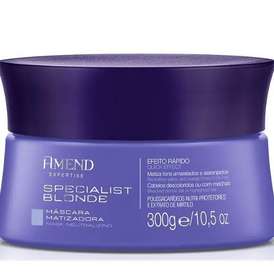 Máscara Matizadora Amend Cosmetics specialist Blond 300G Efeito Rápido