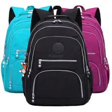 Mochila Escolar Feminina Básica Bolsa Faculdade Reforçada Diversas Cores
