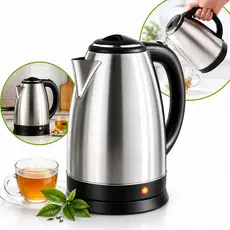 Chaleira Elétrica Inox 1.8 Litros 110V Desligamento Automático Aquecimento Rápido Jarra Água