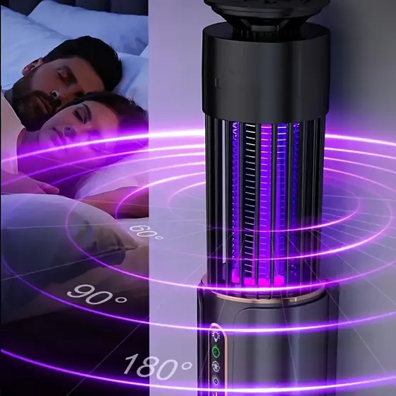 Lâmpada mata-mosquitos recarregável USB 2 em 1