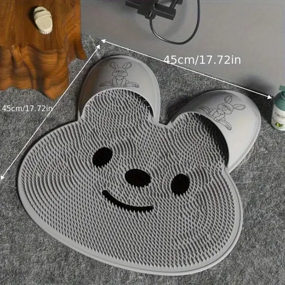 Tapete Antiderrapante de Silicone Resistente / Relaxante Para os Pés ou Costas / Formato Coelho