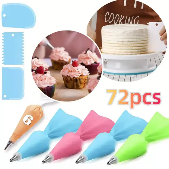 Kit Confeiteiro Completo Bicos de Confeitar 72 Pçs