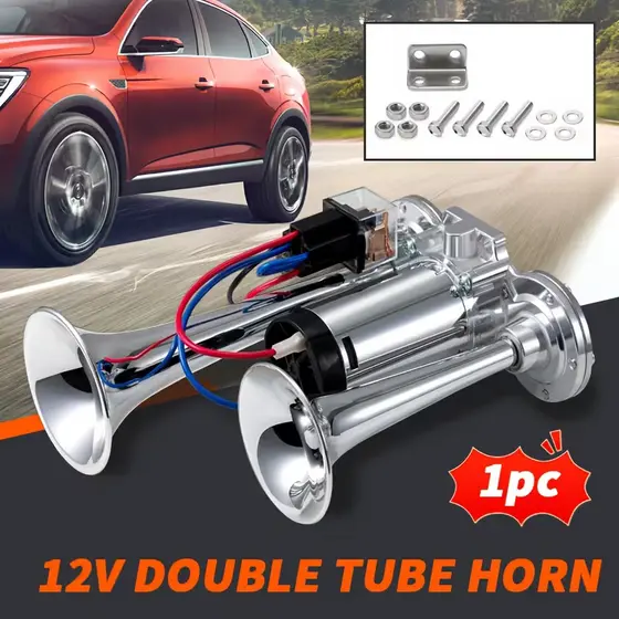 Buzina De Trem 2 cornetas 12v para carro moto van universal