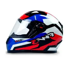 CAPACETE FECHADO FW3 GTN SUPER VERMELHO AZUL E BRANCO MOTOQUEIRO USO URBANO LEVE E CONFORTAVEL