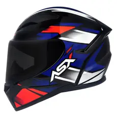 Capacete ASX City Start Preto Vermelho Azul Fechado Integral Novo Leve Fechado