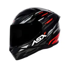 CAPACETE ASX CITY ARROW FECHADO PRETO CINZA VERMELHO RESISTENTE LEVE CUSTO BENEFICIO
