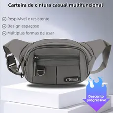 Pochete Masculina Impermeável com Alça Ajustável Estilosa Resistente e Versátil para Uso Diário