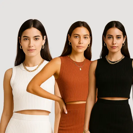 Cropped Feminino Canelada Regata Feminina Cropet canelado básico Camiseta Básica Feminina