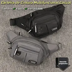 Pochete Masculina Impermeável com Alça Ajustável Estilosa Resistente e Versátil para Uso Diário