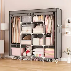 Roupa Desmontável e Dobrável Multiuso Organizador Móvel Prático Rack Arara Solteiro Casal