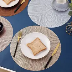 Jogo Americano Kit 4 ou 6 unidades Sousplast Redondo para Mesa de Jantar Mesa Posta Cozinha 38cm