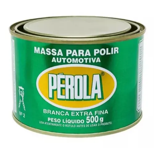 Pérola Massa De Polir N.2 Extra Fina 500g Cor Branca