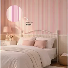 Papel de Parede Ripado Infantil Autocolante Premium Meia Parede Varias Cores - Envio Imediato