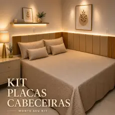 Kit Até 24 Cabeceira Modular L Painel Ripado MDF Cama Box Solteiro Casal Queen King Envio Imediato