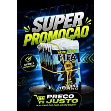 Kit 200 Cards Copa do Mundo Fifa 2026 50 Pacotinhos Fechados Futebol Para Bater Bafo Trocar Cartas (SUPER PROMOÇÃO)