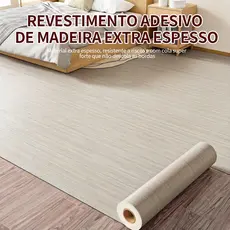 Adesivo Para Piso Pvc Textura De Madeira Autocolante Proprio Para Chão Alta Qualidade Cor Carvalho Branca 5metros X 61cm