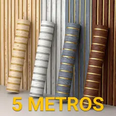 Papel De Parede 5 Metros Com Relevo 3D Madeira Painel Ripado Decoração De Parede Moderna Com Textura Retrô Várias Cores