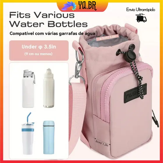 Bolsa Transversal Ar Livre Para Garrafa de Água Ideal para Aventuras