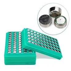 Cartela com 100 Baterias Para Relógio Ag1 Sr621 Lr620 Ag1 Lr621 Lr60 364
