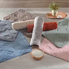 Kit Tapete Conforto Rozac  com 2 Peças 38x58cm| Decoração Casa| Tapete Sala| Tapete Quarto