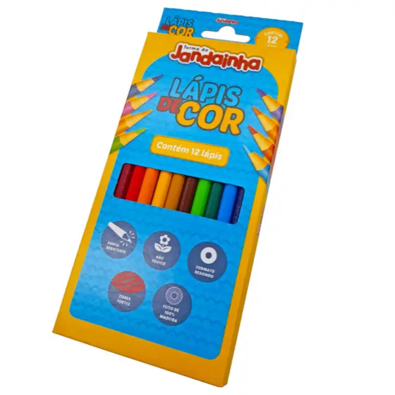 LÁPIS DE COR TURMA DA JANDAINHA - 12 CORES