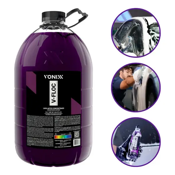 V floc Shampoo Automotivo Neutro Concentrado 5L Vonixx V-FLOC SHAMPOO 5L original VONIXX