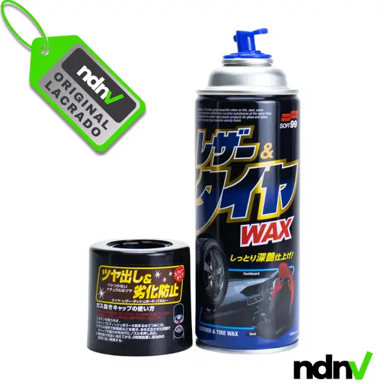 Leather & Tire Wax – 420 ml – Soft99 – Restaurador Automotivo para Plástico e Borracha