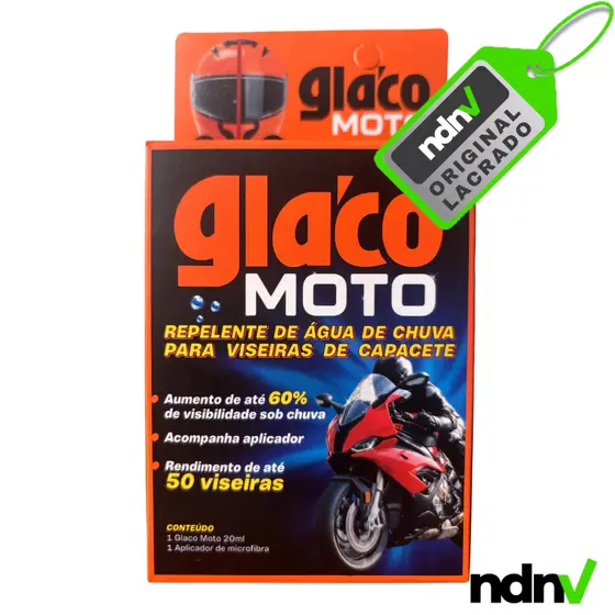 Glaco Moto – 20ml – 50 viseiras – Repelente de Água de Chuva para Capacete – Soft99
