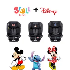 Cadeira Para Auto Styll Baby 360° Com Isofix 0 À 36kg Disney mickey minnie stitch