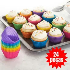 Forminhas Multicolorida Forma Redonda Silicone 12 Unidades Brigadeiro JJ
