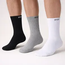 Kit Meias  3, 6 ou 12 Pares Cano Alto SPORT  Algodão Confortável JJ