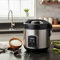 Panela Arroz Eletrica Compacta 1 Litro 220V Preta Cozimento Rapido Facil Uso