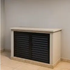 Porta Abrigo de Gás Folha Dupla 70x80x6cm com Alçapão e Portinhola