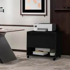 Armário Multiuso Suporte para Impressora com 2 portas e rodízios Cores - Zenith