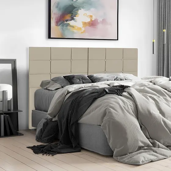 Cabeceira com Pés para Cama Box Tecido Suede Variado