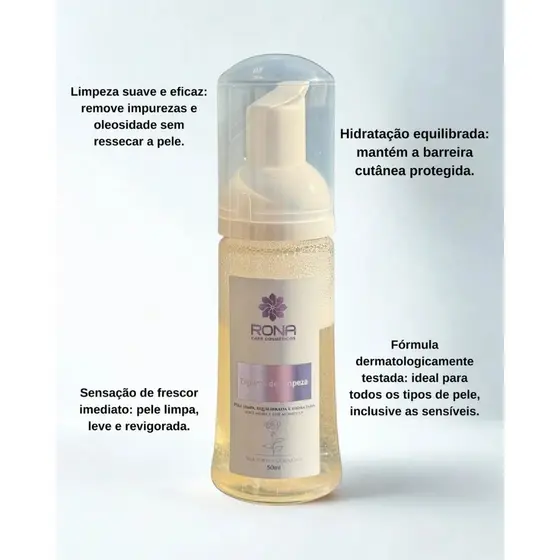 ESPUMA DE LIMPEZA FACIAL RONA CARE COSMÉTICOS 1086-C1