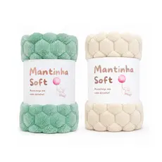 Kit 02 Mantas Cobertor Bebe Tartaruguinha Macia Quentinha Inverno