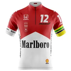 Camiseta Ciclismo Masculina Dryfit Proteção UV Bike MTB Speed Senna Malboro