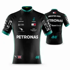 Camisa Ciclismo Masculina Dryfit Proteção UV Bike MTB Speed Petronas Preta